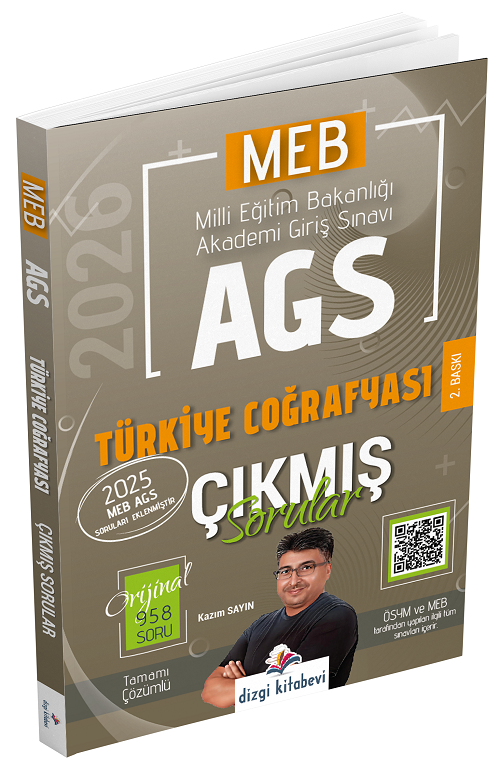 2026 MEB-AGS Türkiye Coğrafyası Çıkmış Sorular Çözümlü - Kazım Sayın Dizgi Kitap