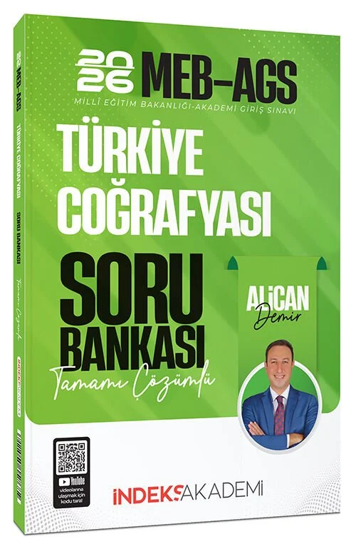 2026 MEB-AGS Türkiye Coğrafyası Soru Bankası Çözümlü - Alican Demir İndeks Akademi Yayıncılık
