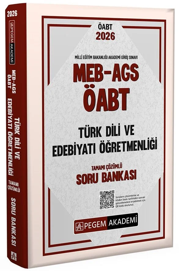 2026 ÖABT MEB-AGS Türk Dili ve Edebiyatı Öğretmenliği Soru Bankası Çözümlü Pegem Akademi Yayınları