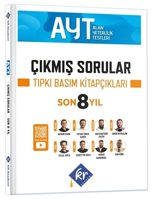 2026 YKS AYT Son 8 Yıl Çıkmış Sorular Tıpkı Basım Kitapçıkları KR Akademi Yayınları
