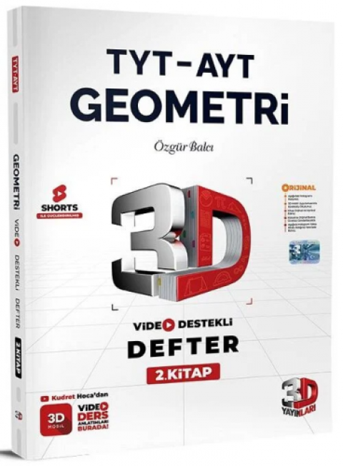3D Yayınları TYT AYT Geometri Video Destekli Defter 2. Kitap
