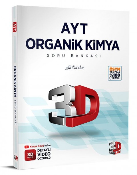 2023 AYT Organik Kimya Soru Bankası 3D Yayınları