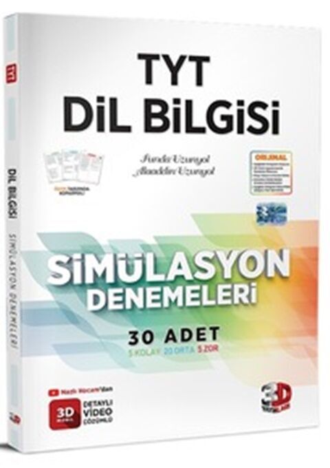 2024 TYT Similasyon Dil Bilgisi Denemeleri 3D Yayınları