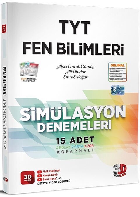 TYT Simülasyon Fen Bilimleri Denemeleri 3D Yayınları