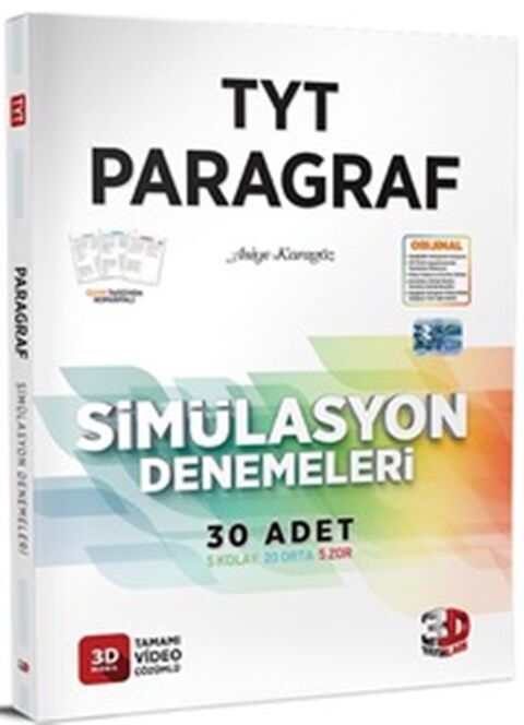 2023 TYT Similasyon Paragraf Denemeleri 3D Yayınları