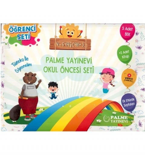 4 - 5 Yaş İçin Okul Öncesi Seti Palme Yayınları