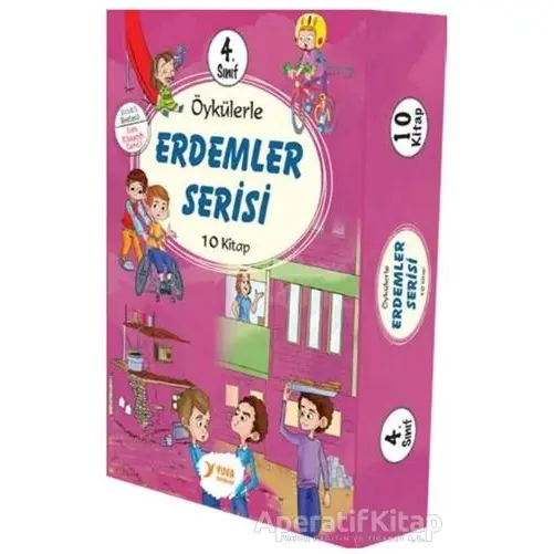 4. Sınıf Öykülerle Erdemler Serisi 10 Kitap Yuva Yayınları
