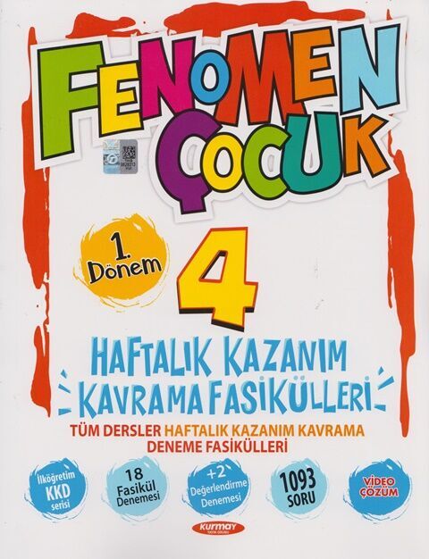4. Sınıf Tüm Dersler 1. Dönem Haftalık Kazanım Kavrama Fasikülleri Fenomen Yayınları