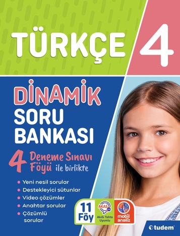 4. Sınıf Türkçe Dinamik Soru Bankası Tudem Yayınları