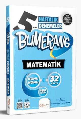 5. Sınıf Bumerang 32 Haftalık Matematik Denemeleri Günay Yayınları