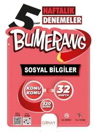 5. Sınıf Bumerang 32 Haftalık Sosyal Bilgiler Denemeleri Günay Yayınları
