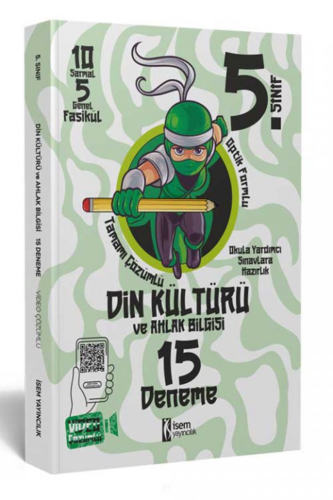 5. Sınıf Din Kültürü ve Ahlak Bilgisi 15 Deneme İsem Yayıncılık
