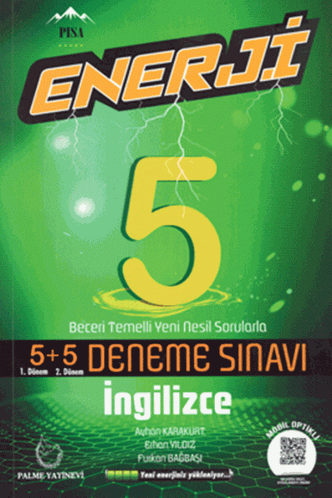 5. Sınıf Enerji İngilizce 5+5 Deneme Sınavı Palme Yayınları