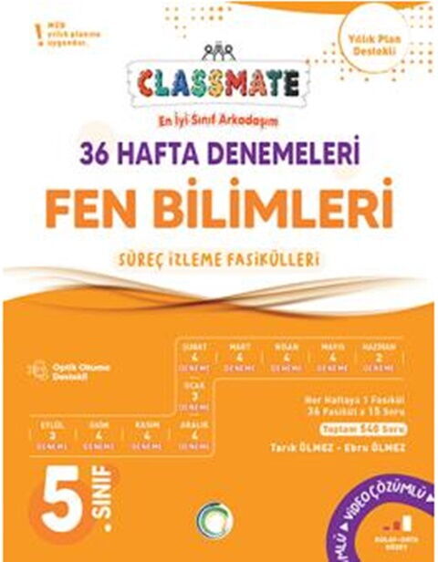 5. Sınıf Fen Bilimleri Classmate 36 Hafta Denemeleri Okyanus Yayınları