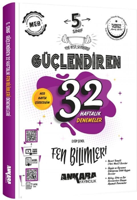 5. Sınıf Fen Bilimleri Güçlendiren 32 Haftalık Denemeleri Ankara Yayıncılık