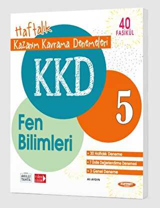 5. Sınıf Fen Bilimleri Haftalık Kazanım Kavrama Denemeleri Kurmay Elt Yayınları