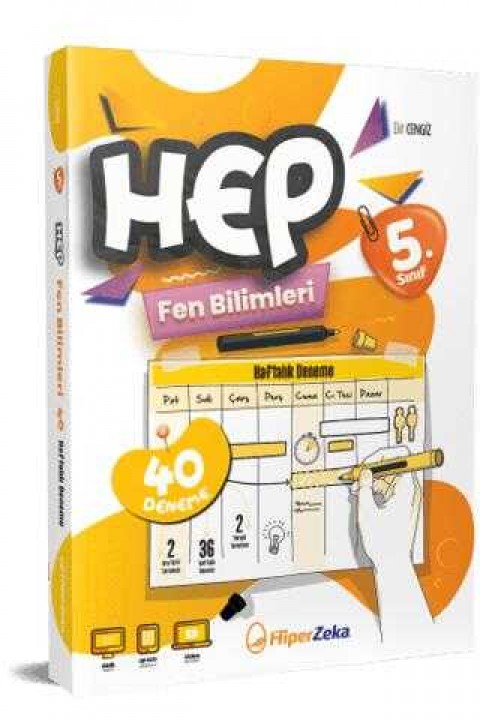 5. Sınıf HEP Fen Bilimleri Haftalık Deneme Föyleri Hiper Zeka Yayınları