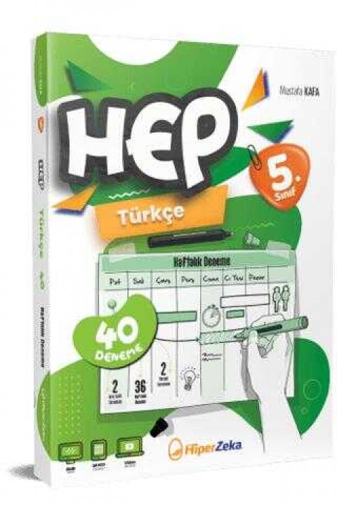 5. Sınıf HEP Türkçe Haftalık Deneme Föyleri Hiper Zeka Yayınları