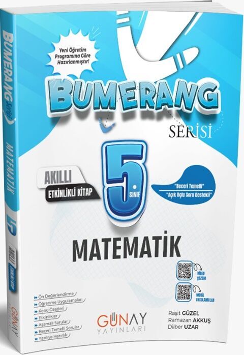 5. Sınıf Matematik Bumerang Etkinlikli Akıllı Defter Kitap Günay Yayınları