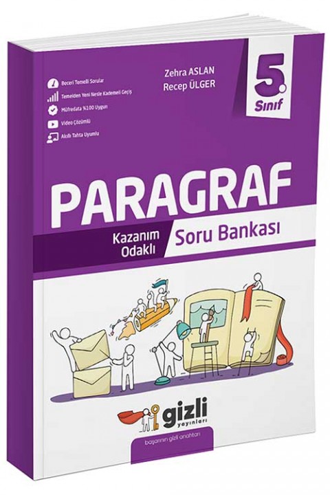 5. Sınıf Paragraf Kazanım Odaklı Soru Bankası Gizli Yayınları