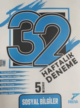 5. Sınıf Sosyal Bilgiler 32 Haftalık Deneme Pruva Akademi Yayınları