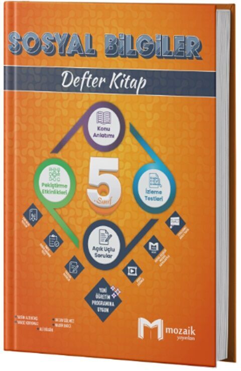 5. Sınıf Sosyal Bilgiler Defter Kitap Mozaik Yayınları