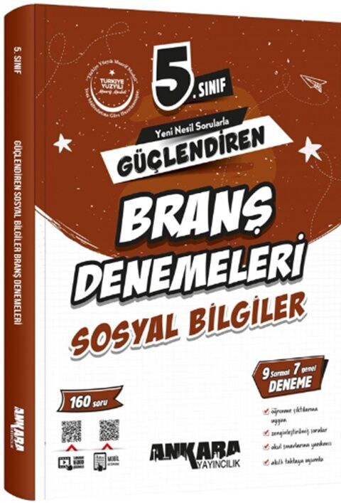 5. Sınıf Sosyal Bilgiler Güçlendiren Branş Denemeleri Ankara Yayıncılık
