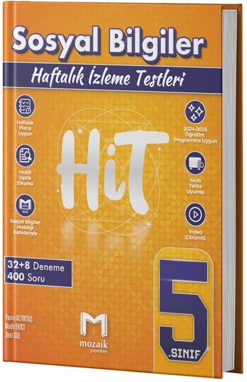 5. Sınıf Sosyal Bilgiler HİT 40 Deneme Mozaik Yayınları