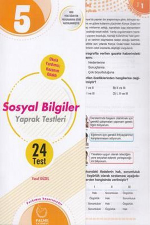 5. Sınıf Sosyal Bilgiler Yaprak Test Palme Yayınları