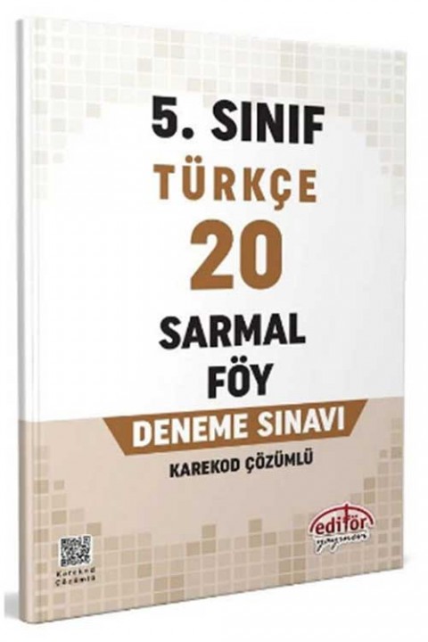 5. Sınıf Türkçe 20 Sarmal Föy Deneme Editör Yayınları