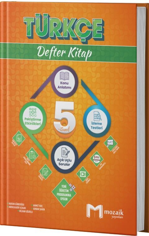 5. Sınıf Türkçe Defter Kitap Mozaik Yayınları