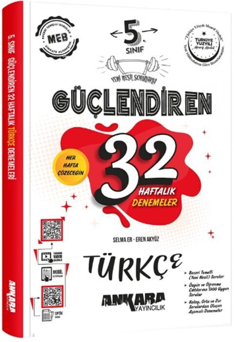 5. Sınıf Türkçe Güçlendiren 32 Haftalık Denemeleri Ankara Yayıncılık