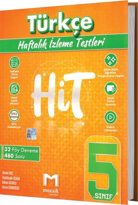 5. Sınıf Türkçe HİT 32 Deneme Mozaik Yayınları