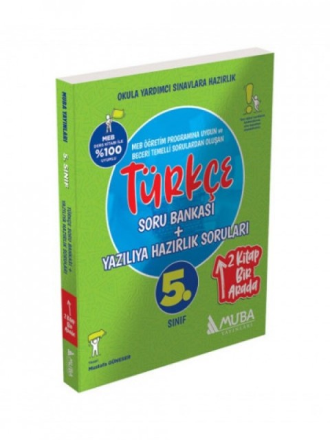 5. Sınıf Türkçe Soru Bankası + Yazılıya Hazırlık Soruları 2'Si 1 Arada Muba Yayınları