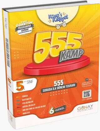 5.Sınıf İlk Dönem Kamp Kitabı 555 Kamp Günay Yayınları