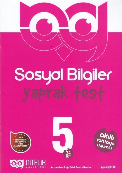 5.Sınıf Sosyal Bilgiler Yaprak Test Nitelik Yayınları