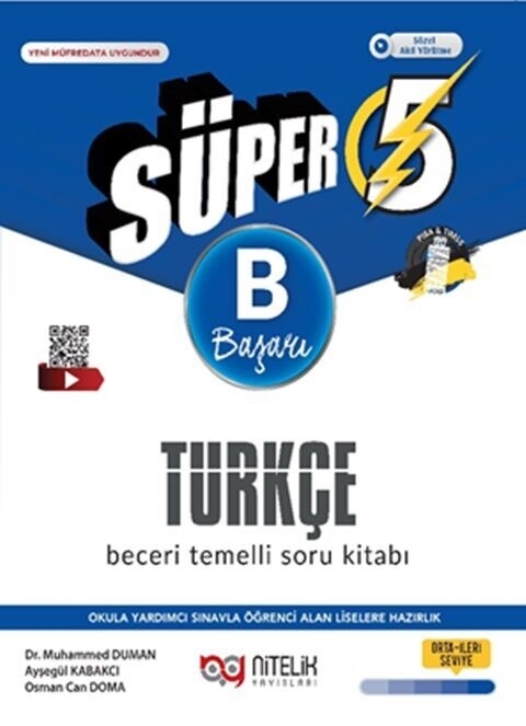 5.Sınıf Süper Türkçe (B) Beceri Temelli Soru Kitabı Nitelik Yayınları