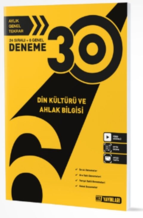 6. Sınıf Din Kültürü 30 lu Deneme Hız Yayınları