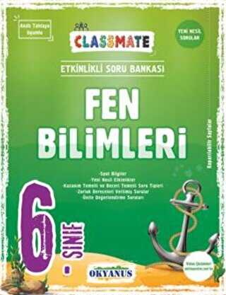 6. Sınıf Fen Bilimleri Classmate Soru Bankası Okyanus Yayınları