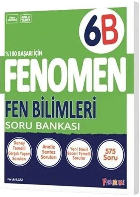 6. Sınıf Fen Bilimleri Fenomen B Soru Bankası Fenomen Yayınları