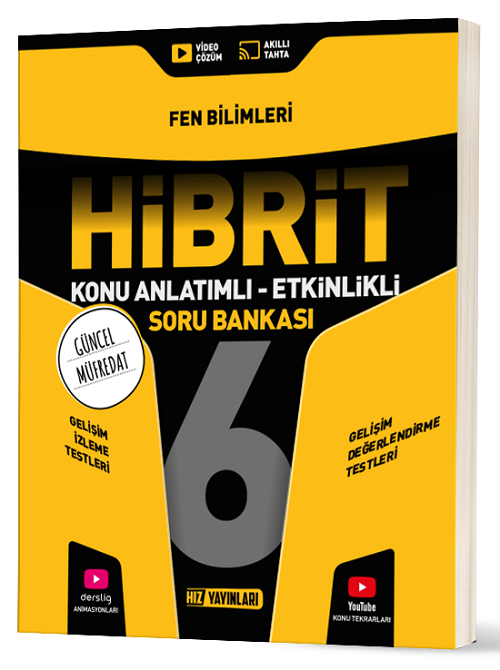 6. Sınıf Fen Bilimleri Hibrit Konu Anlatımlı Etkinlikli Soru Bankası Hız Yayınları
