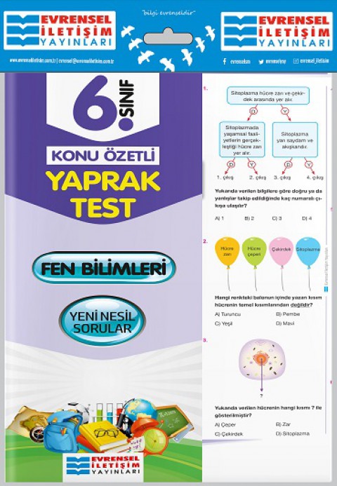 6. Sınıf Fen Bilimleri Konu Özetli Yaprak Test Evrensel İletişim Yayınları