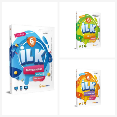 Hiper Zeka 6. Sınıf İlk Matematik + Fen + Türkçe Soru Bankası Seti 3 Kitap Hiper Zeka Yayınları