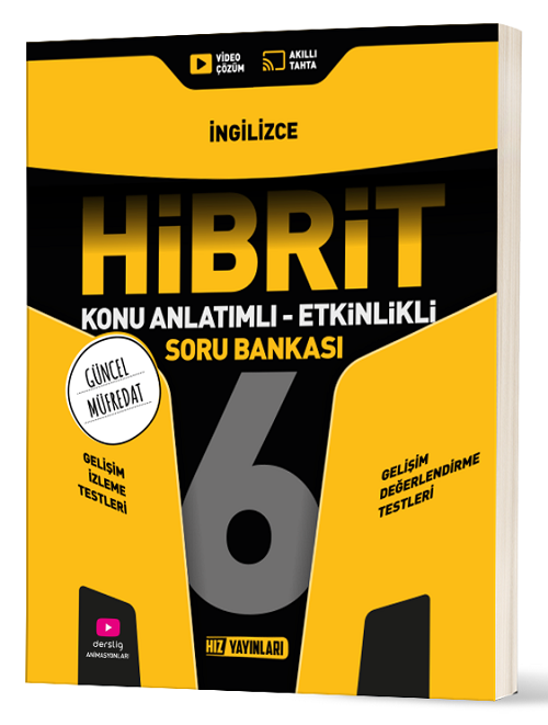 6. Sınıf İngilizce Hibrit Konu Anlatımlı Etkinlikli Soru Bankası Hız Yayınları