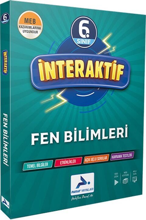 6. Sınıf İnteraktif Fen Bilimleri Soru Kütüphanesi Paraf Yayınları