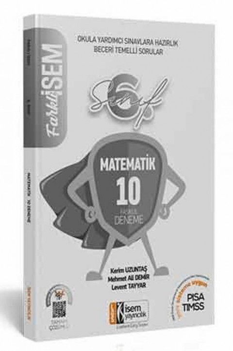6. Sınıf Matematik Farklı İsem Tamamı Çözümlü 10 Fasikül Deneme İsem Yayıncılık