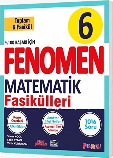 6. Sınıf Matematik Fasikül Seti Fenomen Yayınları