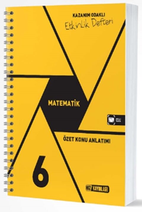 6. Sınıf Matematik Kazanım Odaklı Etkinlik Defteri Hız Yayınları