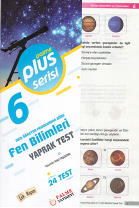 6. Sınıf Plus Serisi Fen Bilimleri Yaprak Test Palme Yayınları