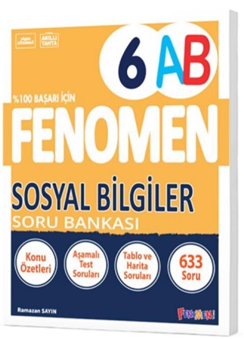 6. Sınıf Sosyal Bilgiler A ve B Soru Bankası Fenomen Yayınları